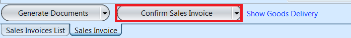 Sales Invoice - confirm
