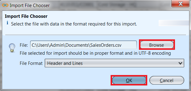 Sales Order - import file chooser